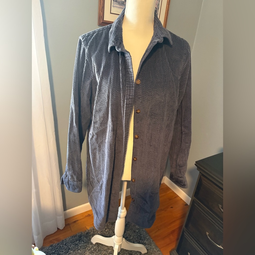 L.L. Bean  Navy Corduroy Shirt Jacket